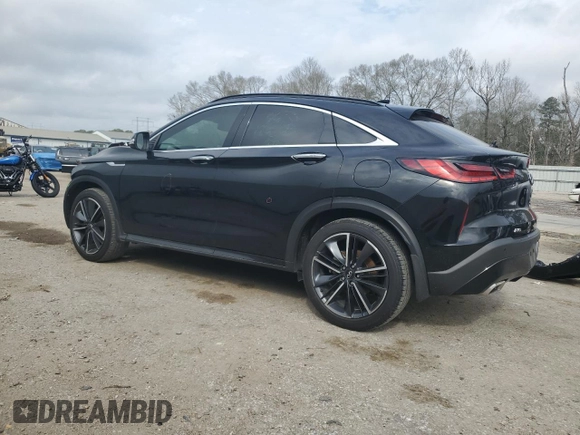 2023 Infiniti QX55 Luxe z VIN 3PCAJ5JR2PF114248, wystawiony jako Copart lot #44572305 z przebiegiem 18 599 mil mil oraz Szkoda całkowita • Salvage title. Historia ofert i sprzedaży dostępna na DreamBid. Obrazek 2.