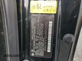 2009 BMW 3 Series 328i with VIN WBAWV13519P122232, listed as a Copart auction lot 85027644 with 192,228 mi miles and Salvage Title. Bid and sale history available at DreamBid. Image 12.