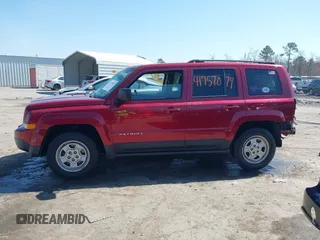 2017 Jeep Patriot Sport with VIN 1C4NJPBA4HD169654, listed as a IAAI auction lot 41757079 with 92,917 mi miles. Bid and sale history available at carsss.com. Image 15.