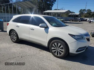 2015 Acura MDX Tech Pkg with VIN 5FRYD3H4XFB013234, listed as a Copart auction lot 46195785 with 156,628 mi miles and Salvage Title. Bid and sale history available at carsss.com. Image 4.