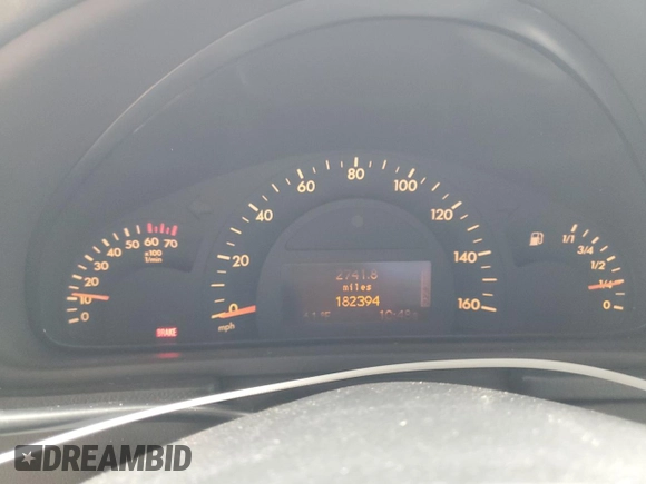 2003 Mercedes-Benz C 240 with VIN WDBRF61J73F423349, listed as a Copart auction lot 46162755 with 182,394 mi miles and Salvage title. Bid and sale history available at DreamBid. Image 9.