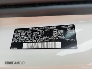 2021 Volvo XC90 Momentum with VIN YV4A22PK7M1700144, listed as a Copart auction lot 64544455 with 57,941 mi miles and Salvage title. Bid and sale history available at DreamBid. Image 13.