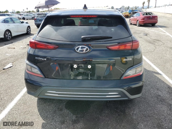 2023 Hyundai Kona Electric SE with VIN KM8K23AG3PU166172, listed as a Copart auction lot 43836833 with 5,169 mi miles. Bid and sale history available at carsss.com. Image 6.