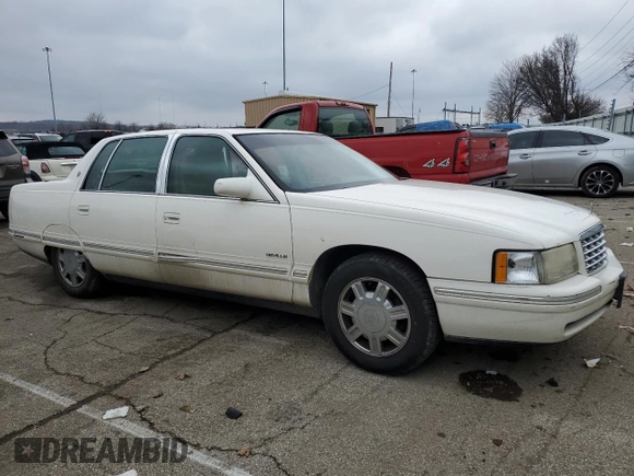 1998 Cadillac DeVille with VIN 1G6KD54Y7WU755628, listed as a Copart auction lot 45166875 with 165,385 mi miles and Salvage Title. Bid and sale history available at carsss.com. Image 4.