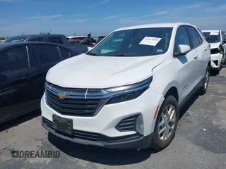 2022 Chevrolet Equinox LT with VIN 3GNAXKEV8NL106777, listed as a IAAI auction lot 42013199 with 52,863 mi miles. Bid and sale history available at carsss.com. Image 2.