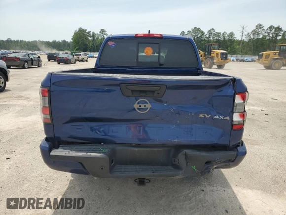 2022 Nissan Frontier S with VIN 1N6ED1EK2NN605154, listed as a Copart auction lot 57241055 with 33,989 mi miles and Salvage title. Bid and sale history available at DreamBid. Image 6.