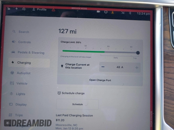 2017 Tesla Model S 100D with VIN 5YJSA1E20HF198503, listed as a IAAI auction lot 41843782 with 77,281 mi miles and . Bid and sale history available at DreamBid. Image 18.