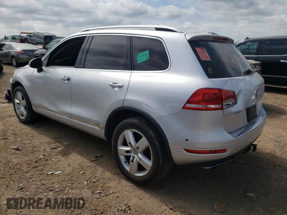 2012 Volkswagen Touareg Exec with VIN WVGEF9BP9CD009937, listed as a Copart auction lot 59622944 with Not Provided miles and Clean Title. Bid and sale history available at DreamBid. Image 2.