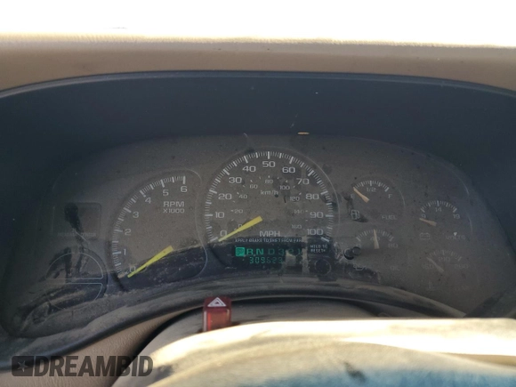 2001 Chevrolet Silverado 1500 LS with VIN 1GCEC19V11E232175, listed as a Copart auction lot 79202904 with 309,623 mi miles and Salvage Title. Bid and sale history available at DreamBid. Image 9.