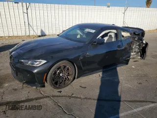 2023 BMW M4 Competition with VIN WBS33AZ09PCM29443, listed as a Copart auction lot 83428514 with 0 mi miles and Salvage Title. Bid and sale history available at carsss.com. Image 1.