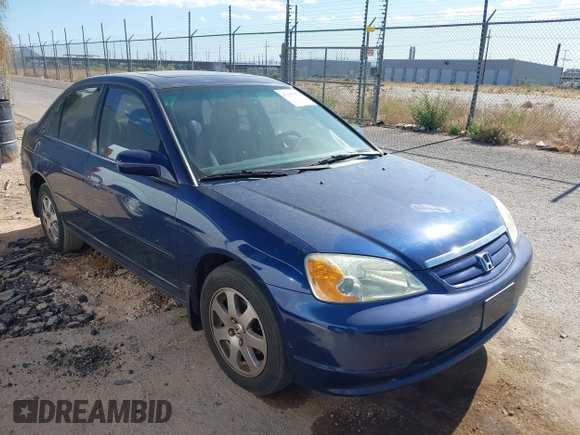 2001 Honda Civic EX with VIN 1HGES26721L047984, listed as a IAAI auction lot 42159975 with 116,136 mi miles and . Bid and sale history available at carsss.com. Image 1.