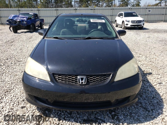 2005 Honda Civic EX with VIN 1HGEM21955L027043, listed as a Copart auction lot 48869745 with 214,072 mi miles and Salvage Title. Bid and sale history available at carsss.com. Image 5.