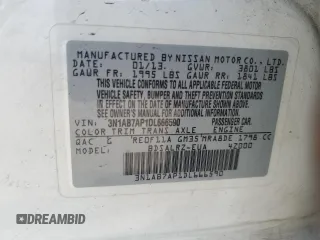 2013 Nissan Sentra SV with VIN 3N1AB7AP1DL666590, listed as a Copart auction lot 48537335 with 171,615 mi miles and Salvage Title. Bid and sale history available at DreamBid. Image 12.
