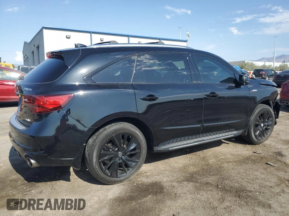 2019 Acura MDX Technology with VIN 5J8YD4H05KL011873, listed as a Copart auction lot 60115525 with 47,025 mi miles and Salvage title. Bid and sale history available at DreamBid. Image 3.