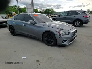 2018 Infiniti Q50 Luxe with VIN JN1EV7AR6JM444784, listed as a Copart auction lot 54509335 with 69,997 mi miles and Salvage Title. Bid and sale history available at DreamBid. Image 13.