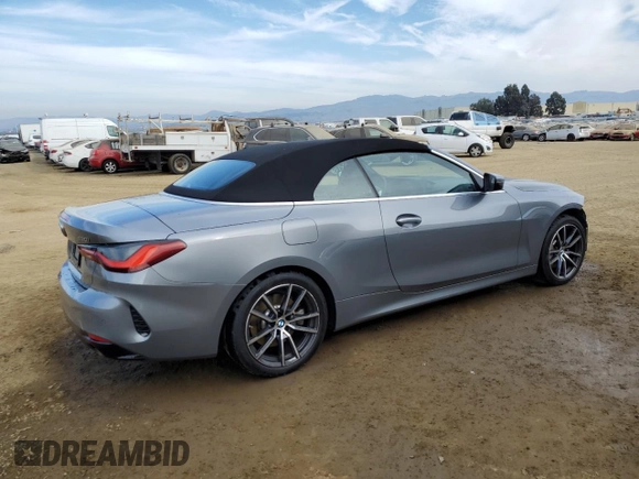 2025 BMW 4 Series 430i xDrive with VIN WBA53DB00SCS31044, listed as a Copart auction lot 42434605 with 19,790 mi miles and Clean Title. Bid and sale history available at DreamBid. Image 3.