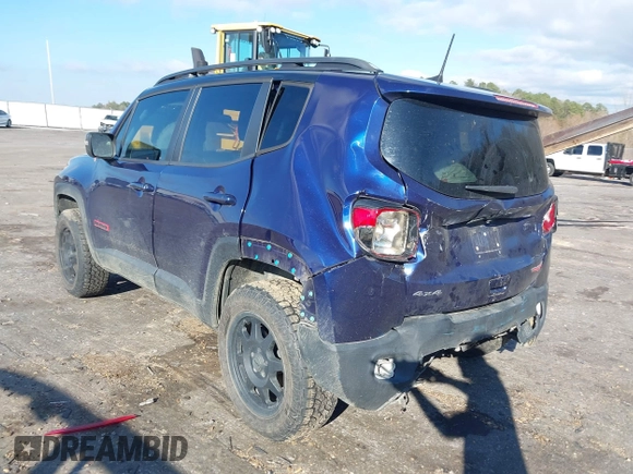 2018 Jeep Renegade Trailhawk with VIN ZACCJBCB8JPH88816, listed as a IAAI auction lot 41649502 with 94,282 mi miles. Bid and sale history available at carsss.com. Image 3.
