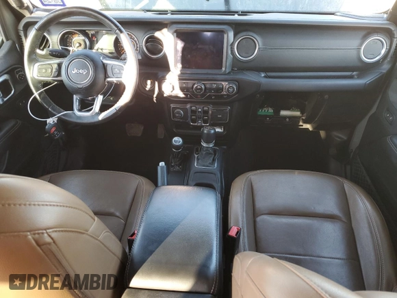 2020 Jeep Wrangler Unlimited Sahara with VIN 1C4HJXEM1LW325049, listed as a Copart auction lot 48429215 with 53,186 mi miles and Salvage Title. Bid and sale history available at carsss.com. Image 8.