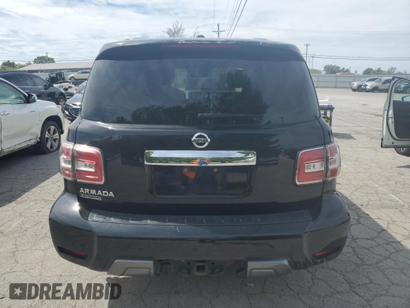 2019 Nissan Armada SV with VIN JN8AY2NC7K9585626, listed as a Copart auction lot 68288314 with 137,257 mi miles and Salvage Title. Bid and sale history available at carsss.com. Image 6.