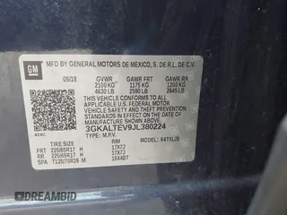 2018 GMC Terrain SLE z VIN 3GKALTEV9JL380224, wystawiony jako IAAI lot #41996361 z przebiegiem 196 507 mil mil oraz . Historia ofert i sprzedaży dostępna na DreamBid. Obrazek 9.