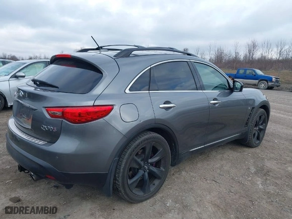 2016 Infiniti QX70 with VIN JN8CS1MU1GM670819, listed as a IAAI auction lot 41890593 with NaN miles. Bid and sale history available at carsss.com. Image 4.