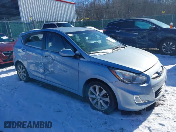2012 Hyundai Accent SE with VIN KMHCU5AEXCU032097, listed as a IAAI auction lot 41143303 with 29,828 mi miles. Bid and sale history available at carsss.com. Image 1.