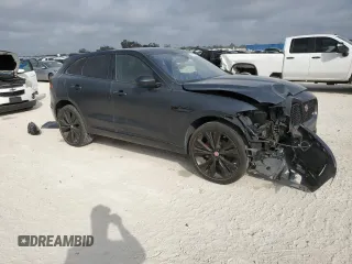 2020 Jaguar F-Pace S with VIN SADCM2FV3LA658852, listed as a Copart auction lot 44826025 with 25,574 mi miles and Salvage title. Bid and sale history available at DreamBid. Image 4.