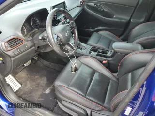 2020 Hyundai Elantra GT N Line with VIN KMHH55LC4LU127933, listed as a Copart auction lot 71477724 with 52,224 mi miles and Salvage Title. Bid and sale history available at carsss.com. Image 7.