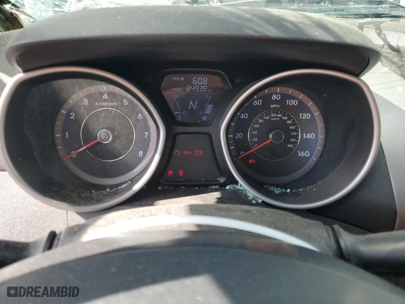 2013 Hyundai Elantra Coupe GS with VIN KMHDH6AE6DU001221, listed as a Copart auction lot 41312444 with 84,938 mi miles and Salvage Title. Bid and sale history available at carsss.com. Image 9.