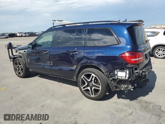 2018 Mercedes-Benz GLS 550 with VIN 4JGDF7DEXJB076566, listed as a Copart auction lot 68978794 with 59,937 mi miles and Salvage Title. Bid and sale history available at DreamBid. Image 2.