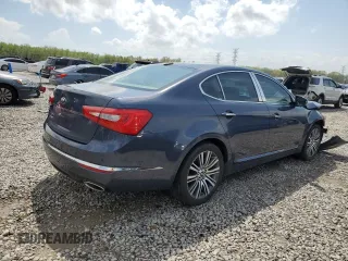 2015 Kia Cadenza Premium with VIN KNALN4D70F5176116, listed as a Copart auction lot 51386325 with 107,644 mi miles and Salvage Title. Bid and sale history available at carsss.com. Image 3.