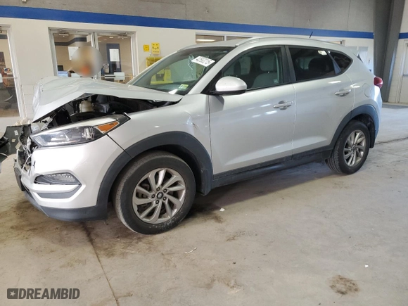 2016 Hyundai Tucson SE with VIN KM8J3CA48GU143856, listed as a Copart auction lot 42593215 with 87,508 mi miles and Salvage Title. Bid and sale history available at carsss.com. Image 1.