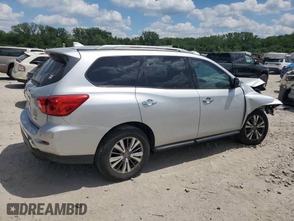 2019 Nissan Pathfinder S with VIN 5N1DR2MM8KC642348, listed as a Copart auction lot 56502755 with 84,721 mi miles and Salvage title. Bid and sale history available at DreamBid. Image 3.