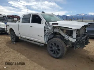 2021 Ram 2500 Laramie with VIN 3C6UR5FL4MG582263, listed as a Copart auction lot 47674285 with 45,615 mi miles and Salvage Title. Bid and sale history available at carsss.com. Image 4.