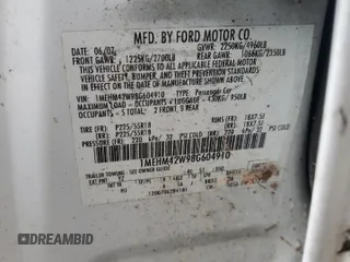 2008 Mercury Sable Premier с VIN 1MEHM42W98G604910, выставлен на аукционе Copart как лот 71080514 с пробегом 151 888 миль миль и Списание • Salvage title. История ставок и продаж доступна на DreamBid. Изображение 14.