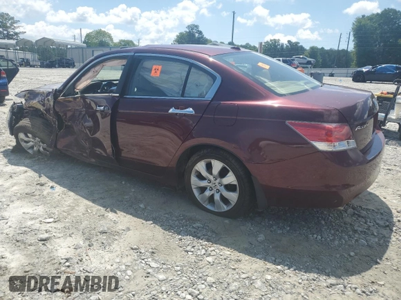 2008 Honda Accord EX-L z VIN 1HGCP36878A041689, wystawiony jako Copart lot #57554655 z przebiegiem Nie podano mil oraz Szkoda całkowita • Salvage title. Historia ofert i sprzedaży dostępna na DreamBid. Obrazek 2.