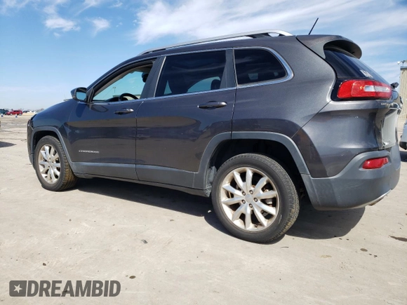 2015 Jeep Cherokee Limited with VIN 1C4PJLDBXFW532225, listed as a Copart auction lot 46227465 with 97,428 mi miles and Salvage Title. Bid and sale history available at DreamBid. Image 2.