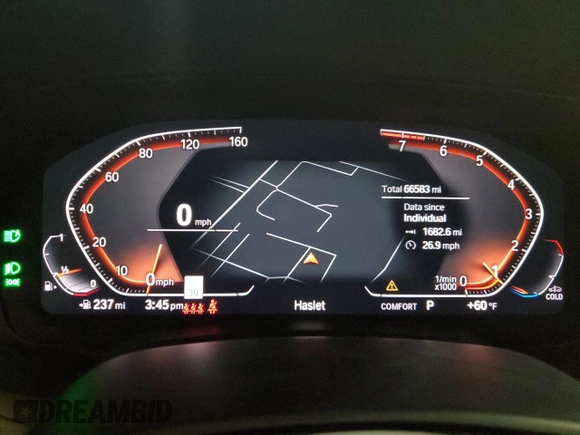 2020 BMW X5 sDrive40i with VIN 5UXCR4C00L9C26093, listed as a Copart auction lot 81833724 with 66,583 mi miles and Clean title. Bid and sale history available at DreamBid. Image 9.