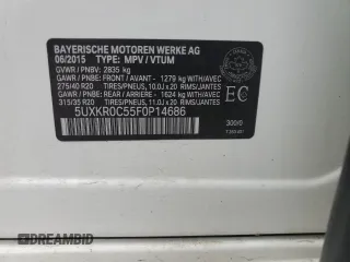 2015 BMW X5 xDrive35i z VIN 5UXKR0C55F0P14686, wystawiony jako Copart lot #54490445 z przebiegiem 160 743 mil mil oraz Czysty tytuł • Clean title. Historia ofert i sprzedaży dostępna na DreamBid. Obrazek 13.
