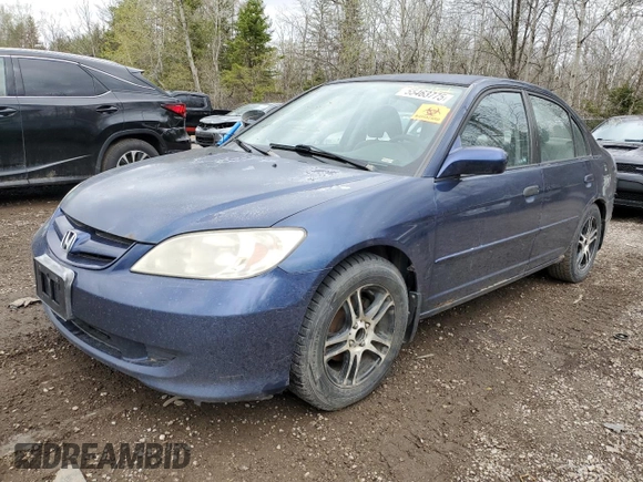 2004 Honda Civic LX z VIN 2HGES16624H905165, wystawiony jako Copart lot #55463775 z przebiegiem Nie podano mil oraz Czysty tytuł • Clean title. Historia ofert i sprzedaży dostępna na DreamBid. Obrazek 1.