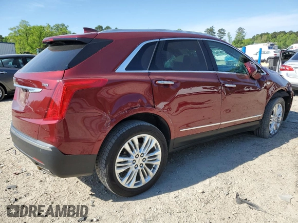 2017 Cadillac XT5 Premium Luxury FWD with VIN 1GYKNCRS4HZ118585, listed as a Copart auction lot 53738845 with 50,638 mi miles and Salvage Title. Bid and sale history available at DreamBid. Image 3.