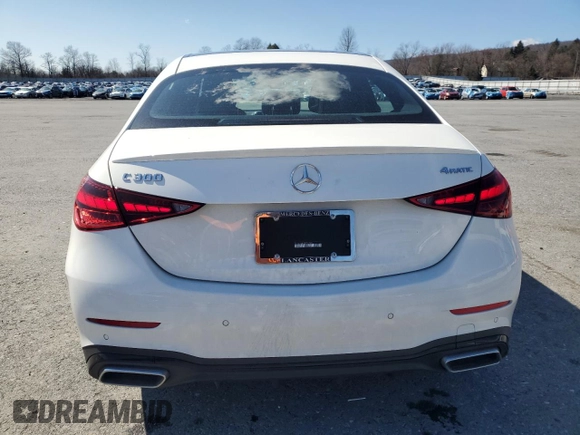 2024 Mercedes-Benz C 300 with VIN W1KAF4HB3RR204628, listed as a Copart auction lot 48146225 with 3,282 mi miles and Salvage Title. Bid and sale history available at DreamBid. Image 6.