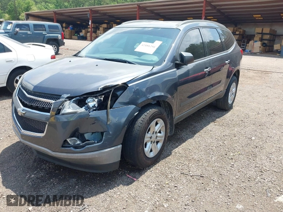 2012 Chevrolet Traverse LS with VIN 1GNKRFED2CJ399254, listed as a IAAI auction lot 42101291 with 162,605 mi miles and . Bid and sale history available at DreamBid. Image 2.