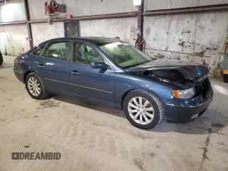 2009 Hyundai Azera GLS with VIN KMHFC46D89A349297, listed as a Copart auction lot 85777694 with 103,647 mi miles and Salvage title. Bid and sale history available at DreamBid. Image 4.