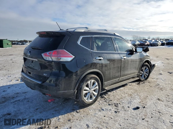 2016 Nissan Rogue SV with VIN 5N1AT2MT0GC918721, listed as a Copart auction lot 45883405 with 42,368 mi miles and Salvage Title. Bid and sale history available at DreamBid. Image 3.