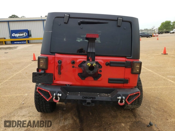 2018 Jeep Wrangler JK Unlimited Sport S with VIN 1C4HJWDG7JL875196, listed as a Copart auction lot 48335044 with 0 mi miles and Salvage Title. Bid and sale history available at carsss.com. Image 6.