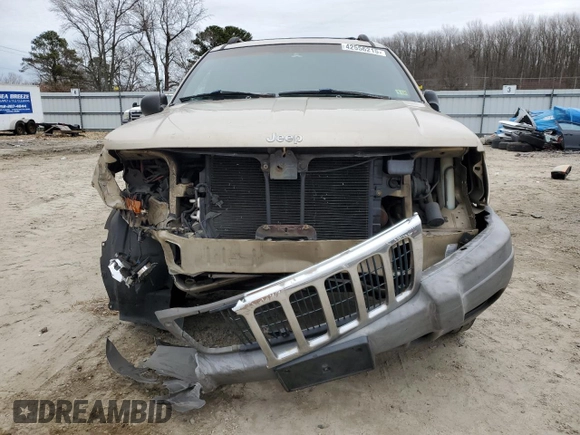 1999 Jeep Grand Cherokee Laredo с VIN 1J4G258S5XC795691, выставлен на аукционе Copart как лот 42556215 с пробегом 320 188 миль миль и Списание • Salvage title. История ставок и продаж доступна на DreamBid. Изображение 5.