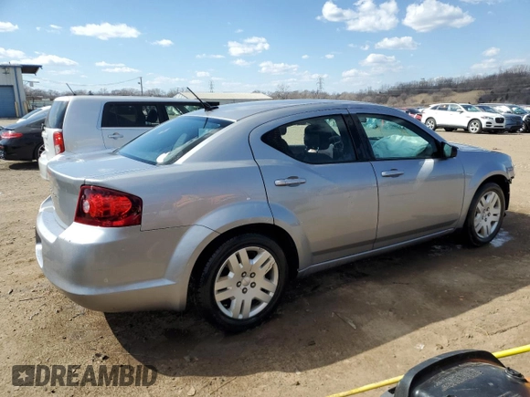 2014 Dodge Avenger SE with VIN 1C3CDZAB2EN216419, listed as a Copart auction lot 50443265 with 115,201 mi miles and Salvage Title. Bid and sale history available at DreamBid. Image 3.