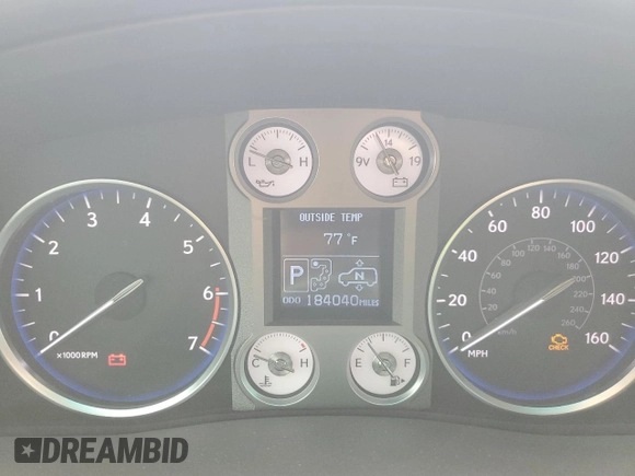 2011 Lexus LX 570 with VIN JTJHY7AX6B4061104, listed as a Copart auction lot 57788225 with 184,040 mi miles and Clean title. Bid and sale history available at DreamBid. Image 9.