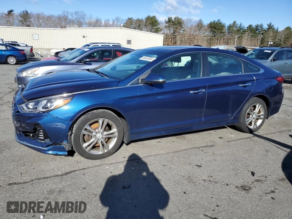 2018 Hyundai Sonata SEL with VIN 5NPE34AF8JH665109, listed as a Copart auction lot 55112215 with 70,569 mi miles and Non Repairable. Bid and sale history available at DreamBid. Image 1.
